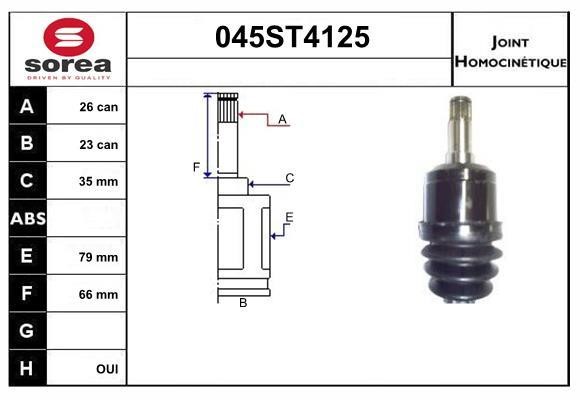 StartCar 045ST4125 Joint kit, drive shaft 045ST4125: Buy near me in Poland at 2407.PL - Good price!