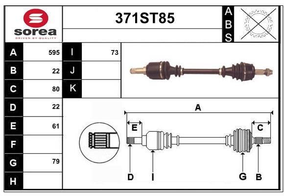StartCar 371ST85 Drive shaft 371ST85: Buy near me at 2407.PL in Poland at an Affordable price!