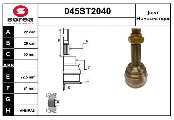 StartCar 045ST2040 ШРКШ 045ST2040: Приваблива ціна - Купити у Польщі на 2407.PL!