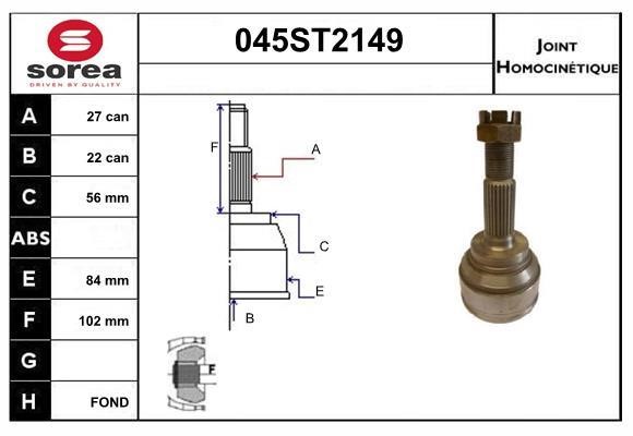 StartCar 045ST2149 Joint kit, drive shaft 045ST2149: Buy near me in Poland at 2407.PL - Good price!