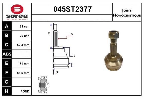 StartCar 045ST2377 Joint kit, drive shaft 045ST2377: Buy near me in Poland at 2407.PL - Good price!