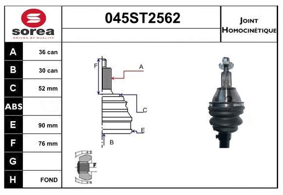 StartCar 045ST2562 Przegub homokinetyczny 045ST2562: Dobra cena w Polsce na 2407.PL - Kup Teraz!