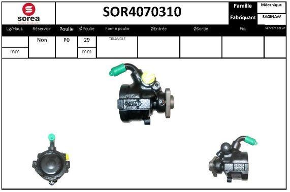 StartCar SOR4070310 Hydraulic Pump, steering system SOR4070310: Buy near me in Poland at 2407.PL - Good price!