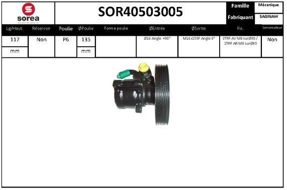 StartCar SOR40503005 Насос гидроусилителя руля SOR40503005: Отличная цена - Купить в Польше на 2407.PL!