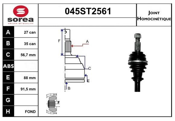 StartCar 045ST2561 ШРКШ 045ST2561: Купити у Польщі - Добра ціна на 2407.PL!