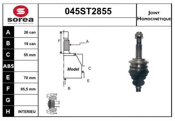 StartCar 045ST2855 ШРУС 045ST2855: Отличная цена - Купить в Польше на 2407.PL!