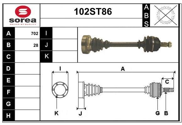 StartCar 102ST86 Вал привідний 102ST86: Купити у Польщі - Добра ціна на 2407.PL!