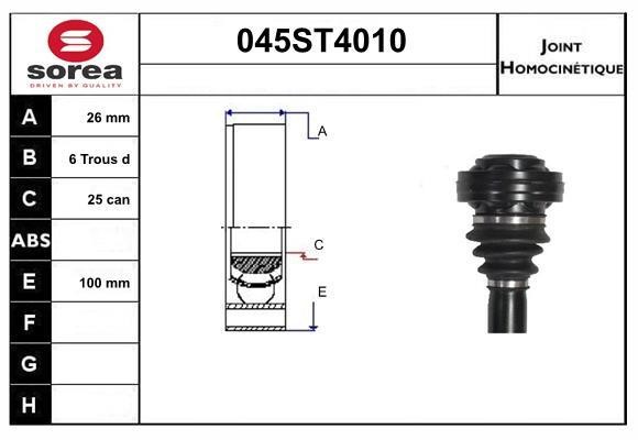 StartCar 045ST4010 Joint kit, drive shaft 045ST4010: Buy near me in Poland at 2407.PL - Good price!