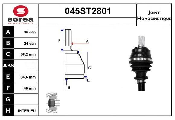 StartCar 045ST2801 Joint kit, drive shaft 045ST2801: Buy near me at 2407.PL in Poland at an Affordable price!