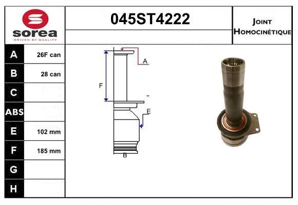 StartCar 045ST4222 Joint kit, drive shaft 045ST4222: Buy near me in Poland at 2407.PL - Good price!