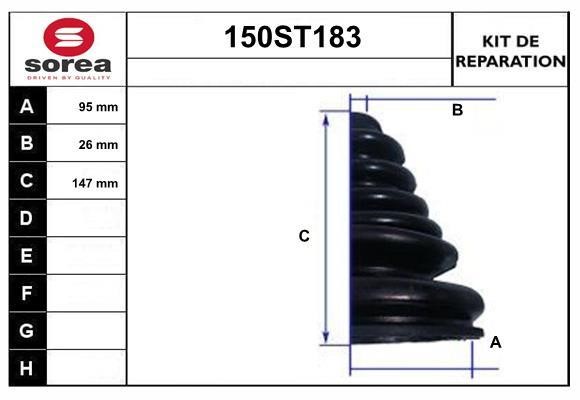 StartCar 150ST183 Пыльник приводного вала, комплект 150ST183: Отличная цена - Купить в Польше на 2407.PL!