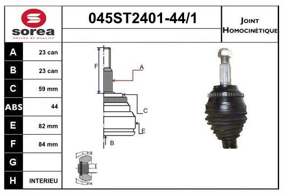 StartCar 045ST2401-44/1 Joint kit, drive shaft 045ST2401441: Buy near me in Poland at 2407.PL - Good price!