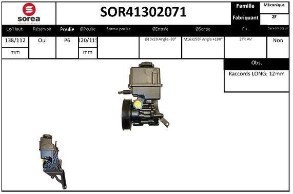 StartCar SOR41302071 Hydraulic Pump, steering system SOR41302071: Buy near me in Poland at 2407.PL - Good price!