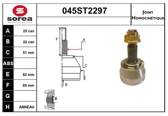 StartCar 045ST2297 Joint kit, drive shaft 045ST2297: Buy near me in Poland at 2407.PL - Good price!