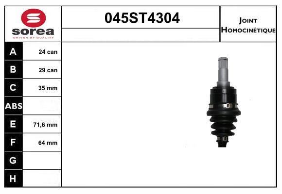 StartCar 045ST4304 Joint kit, drive shaft 045ST4304: Buy near me in Poland at 2407.PL - Good price!