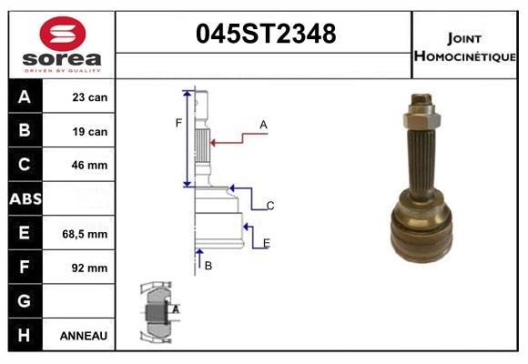 StartCar 045ST2348 Joint kit, drive shaft 045ST2348: Buy near me in Poland at 2407.PL - Good price!