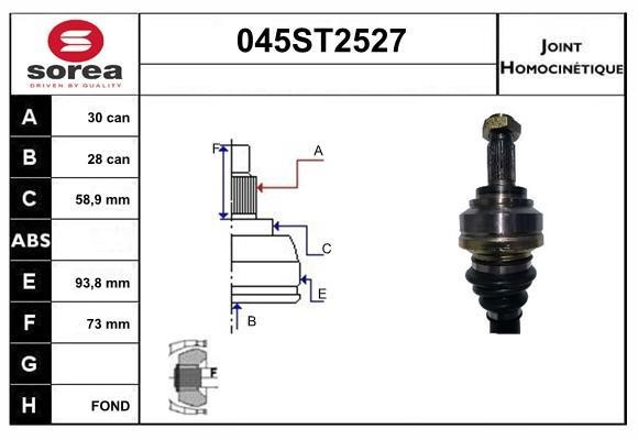StartCar 045ST2527 Joint kit, drive shaft 045ST2527: Buy near me in Poland at 2407.PL - Good price!