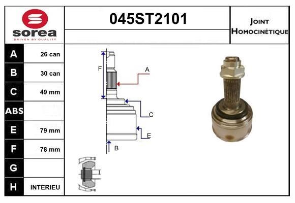 StartCar 045ST2101 Joint kit, drive shaft 045ST2101: Buy near me in Poland at 2407.PL - Good price!