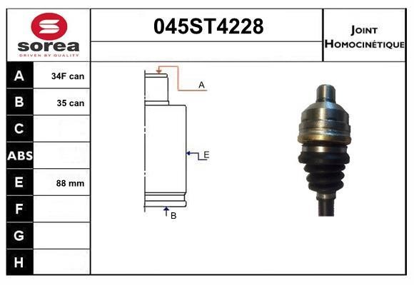 StartCar 045ST4228 Joint kit, drive shaft 045ST4228: Buy near me in Poland at 2407.PL - Good price!