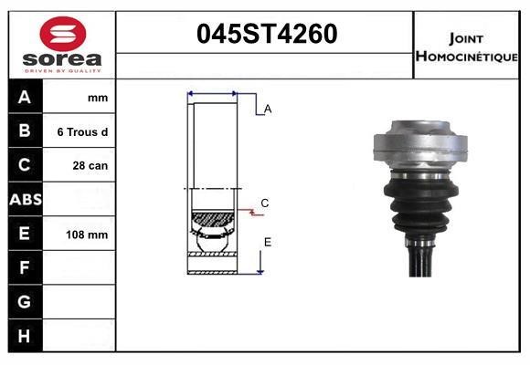 StartCar 045ST4260 Joint kit, drive shaft 045ST4260: Buy near me in Poland at 2407.PL - Good price!