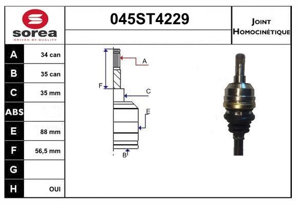 StartCar 045ST4229 Joint kit, drive shaft 045ST4229: Buy near me in Poland at 2407.PL - Good price!