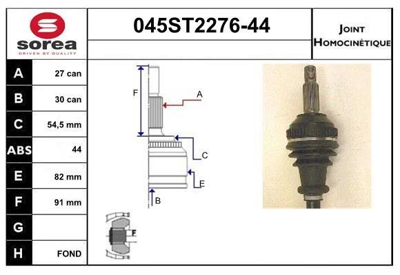 StartCar 045ST2276-44 Joint kit, drive shaft 045ST227644: Buy near me in Poland at 2407.PL - Good price!