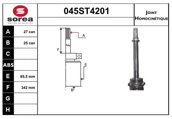 StartCar 045ST4201 Joint kit, drive shaft 045ST4201: Buy near me in Poland at 2407.PL - Good price!