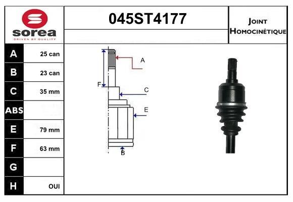 StartCar 045ST4177 Joint kit, drive shaft 045ST4177: Buy near me in Poland at 2407.PL - Good price!