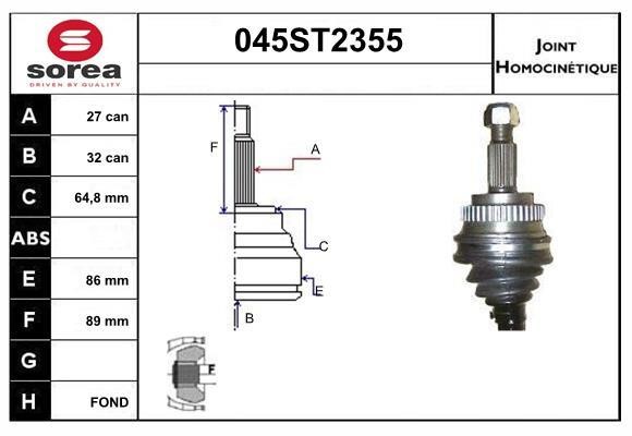 StartCar 045ST2355 Joint kit, drive shaft 045ST2355: Buy near me in Poland at 2407.PL - Good price!
