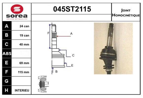 StartCar 045ST2115 Joint kit, drive shaft 045ST2115: Buy near me in Poland at 2407.PL - Good price!