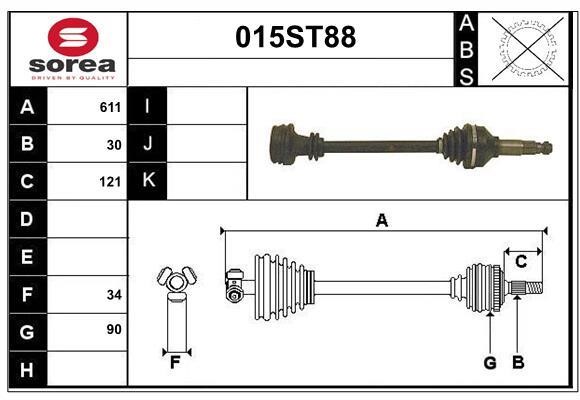 StartCar 015ST88 Antriebswelle 015ST88: Kaufen Sie zu einem guten Preis in Polen bei 2407.PL!
