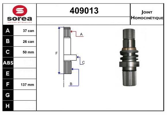 StartCar 409013 Joint kit, drive shaft 409013: Buy near me in Poland at 2407.PL - Good price!
