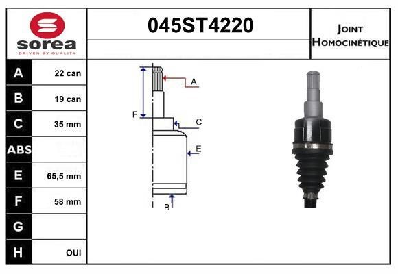 StartCar 045ST4220 Joint kit, drive shaft 045ST4220: Buy near me in Poland at 2407.PL - Good price!