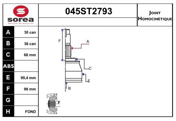 StartCar 045ST2793 ШРКШ 045ST2793: Приваблива ціна - Купити у Польщі на 2407.PL!