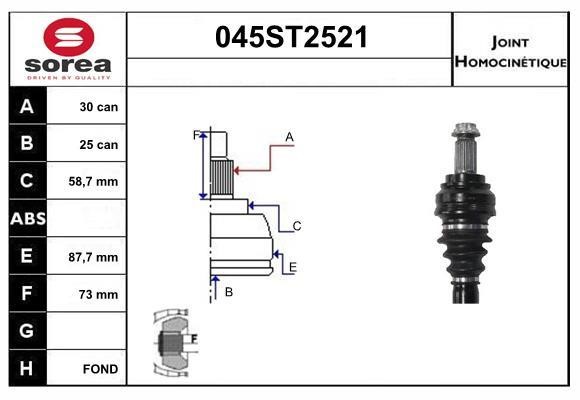 StartCar 045ST2521 ШРУС 045ST2521: Отличная цена - Купить в Польше на 2407.PL!