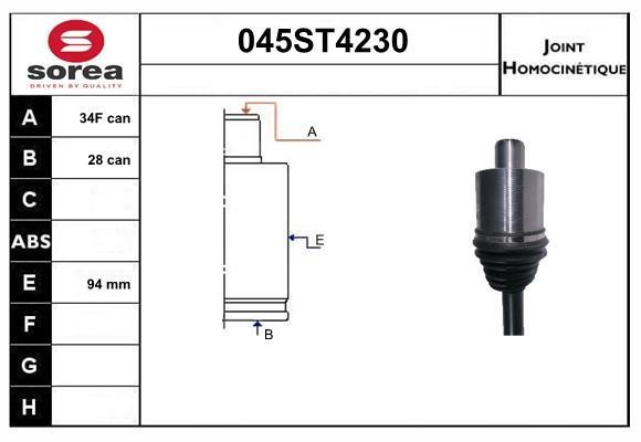 StartCar 045ST4230 Joint kit, drive shaft 045ST4230: Buy near me in Poland at 2407.PL - Good price!