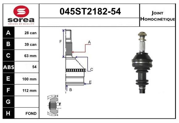 StartCar 045ST2182-54 Gelenksatz, antriebswelle 045ST218254: Kaufen Sie zu einem guten Preis in Polen bei 2407.PL!