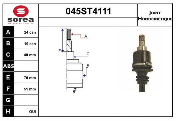 StartCar 045ST4111 Joint kit, drive shaft 045ST4111: Buy near me in Poland at 2407.PL - Good price!