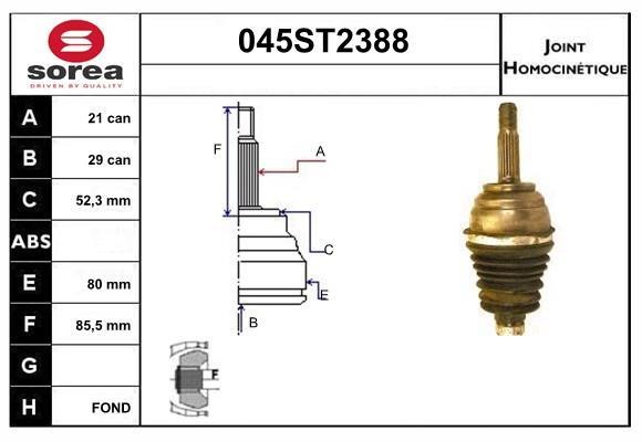 StartCar 045ST2388 Joint kit, drive shaft 045ST2388: Buy near me at 2407.PL in Poland at an Affordable price!