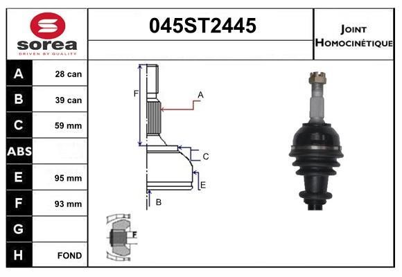 StartCar 045ST2445 Joint kit, drive shaft 045ST2445: Buy near me in Poland at 2407.PL - Good price!