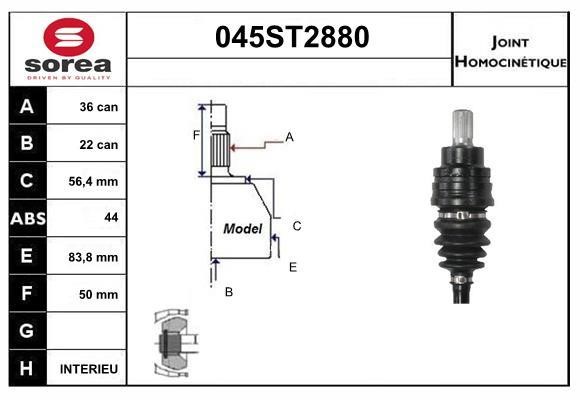 StartCar 045ST2880 Joint kit, drive shaft 045ST2880: Buy near me in Poland at 2407.PL - Good price!