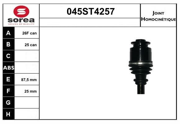 StartCar 045ST4257 Joint kit, drive shaft 045ST4257: Buy near me in Poland at 2407.PL - Good price!