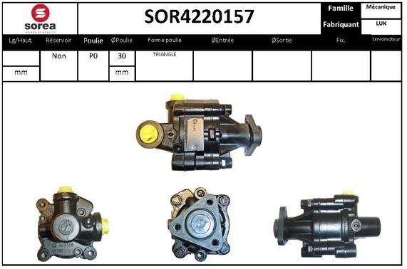 StartCar SOR4220157 Hydraulic Pump, steering system SOR4220157: Buy near me in Poland at 2407.PL - Good price!