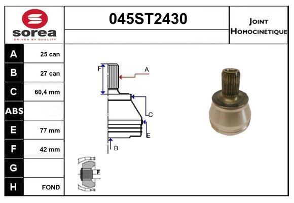 StartCar 045ST2430 Przegub homokinetyczny 045ST2430: Dobra cena w Polsce na 2407.PL - Kup Teraz!