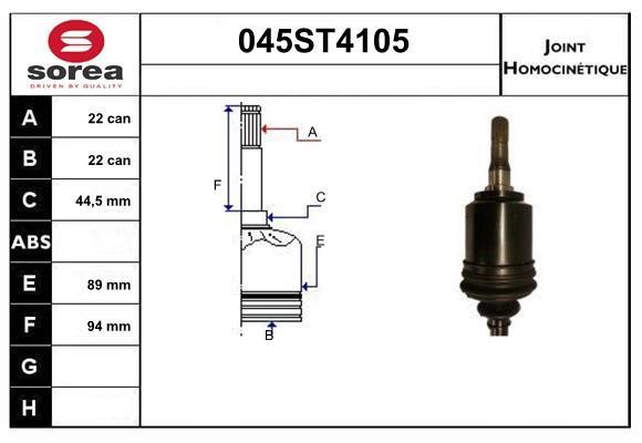 StartCar 045ST4105 Joint kit, drive shaft 045ST4105: Buy near me in Poland at 2407.PL - Good price!