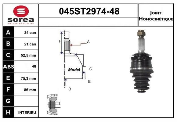 StartCar 045ST2974-48 ШРУС 045ST297448: Отличная цена - Купить в Польше на 2407.PL!