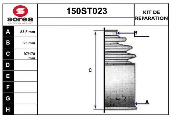 StartCar 150ST023 Пильовик приводного валу, комплект 150ST023: Приваблива ціна - Купити у Польщі на 2407.PL!