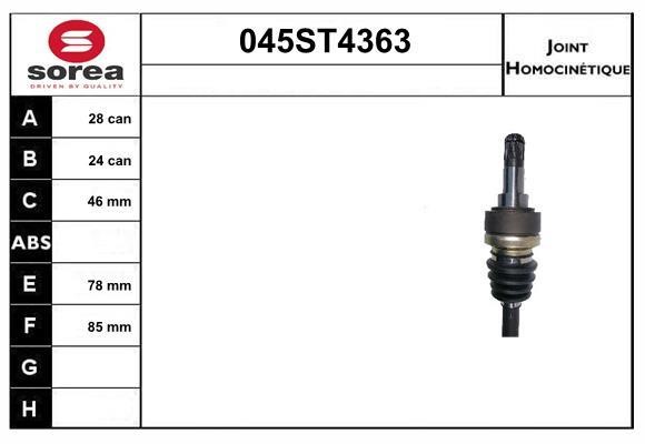 StartCar 045ST4363 Joint kit, drive shaft 045ST4363: Buy near me in Poland at 2407.PL - Good price!