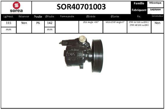 StartCar SOR40701003 Hydraulic Pump, steering system SOR40701003: Buy near me in Poland at 2407.PL - Good price!