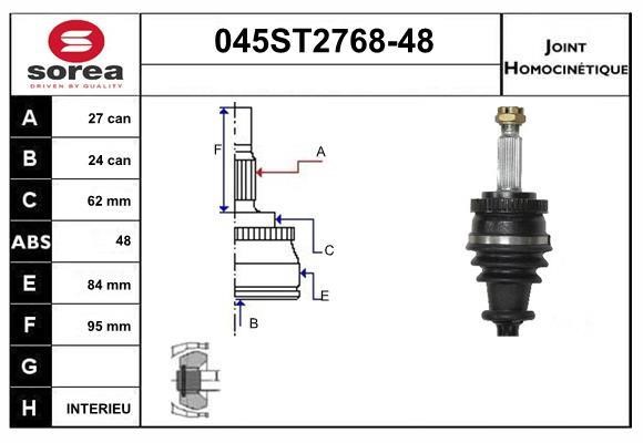 StartCar 045ST2768-48 Joint kit, drive shaft 045ST276848: Buy near me in Poland at 2407.PL - Good price!